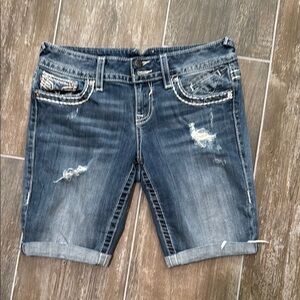 Vigoss Blue Distressed Jean cut off Shorts 5/6